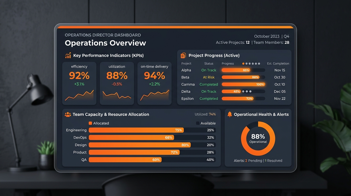 Operations Director Workspace Mockup
