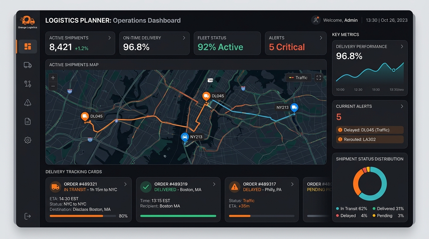 Logistics Planner Mockup